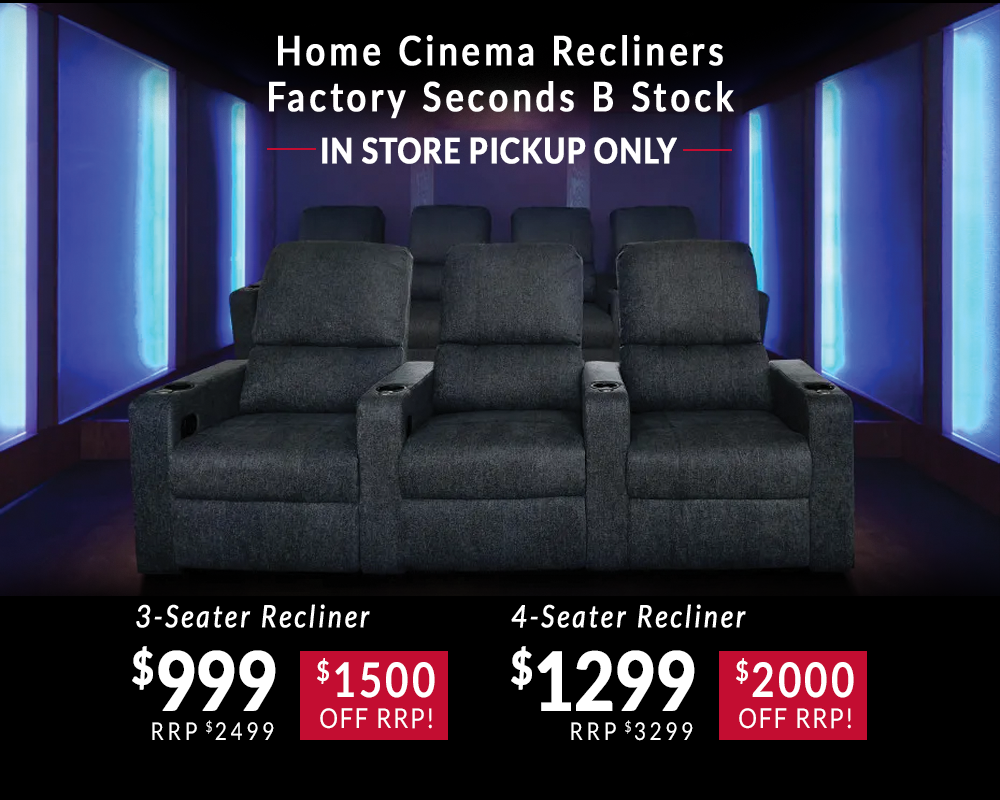 3 Seater $999 - $1,500 Off RRP! 4 Seater $1,299 - $2,000 Off RRP! -  In Store Pick Up Only!