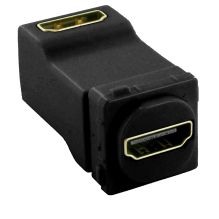 HDMI Connector Right Angle Insert Black for Custom Wall Plate 6540B-B