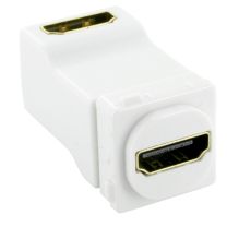 HDMI Connector Right Angle Insert White for Custom Wall Plate 6540B