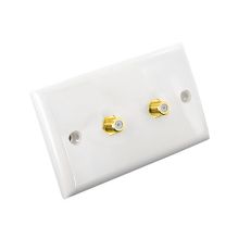 Dual F-Type Wall Plate for TV Antenna Flylead Cable Socket Outlet TVA24
