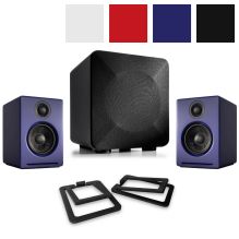 Audioengine A2+ Bluetooth Speakers + S6 Sub + DS1M Desktop Stands