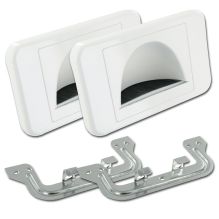2 Pack Bull Nose Wall Plates for Cable Management (White) BULLPRWH 