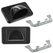 2 Pack Bull Nose Wall Plates for Cable Management (Black) BULLPRBK