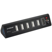 mbeat Compact 7 Port Powered Expansion USB Hub USB 3.0, USB 2.0 D2362