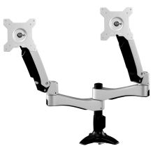 Adjustable LCD Arm with Dual Monitor Panels and Desk Grommet Base 