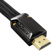 1m Flat Braided HDMI Cable High Speed with Ethernet HEC Full HD 1080p FH44271M