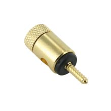 Gold Plated Speaker Terminal Pins Black 6mm Entry Takes 10AWG PT3020B