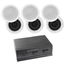 6 x 6.5" In Ceiling multi room Home Theatre Poly Speakers plus 3-way Switch
