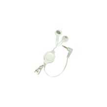 ISIX Headphones Earphones Earbuds White Retractable with 3.5mm TRS Stereo Jack ITTB4