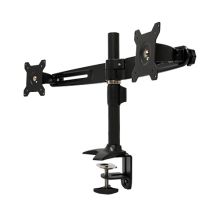Dual Two 2 LCD Screen Monitor Desktop Mount Stand with Clamp Base MC742