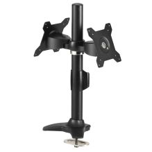 Dual 2 LCD Screen Pole Mount Stand Monitor Bracket with Grommet Base MG022