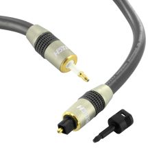 1.5m Neotech 3.5mm to Toslink Optical Digital Audio Cable Lead + 3.5mm Adaptor NOC4