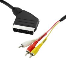 2m 3RCA AV to SCART Adaptor Cable VC25UP
