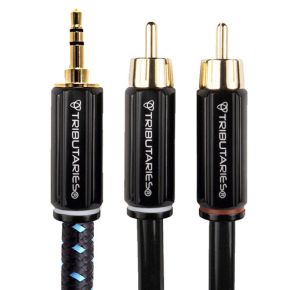 2m Tributaries Series 4 Portable Y 3.5mm to 2RCA MMM Stereo Audio