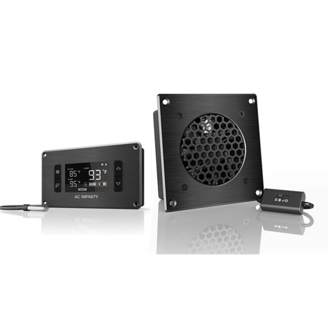 AIRPLATE S1, Home Theater and AV Quiet Cabinet Cooling Fan System, 4 Inch