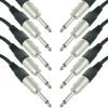 10 x 5ft 1.5m Guitar Leads Instrument Cables 1/4" Inch 6.35mm 5 Year Warranty 