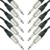 10 x 75cm Guitar Leads Instrument Cables 1/4" Inch 6.35mm 5 Year Warranty