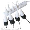 4 Pack Space Saver Short Extension Leads Cords for Powerboard Power Board PBSS4W