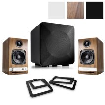 Audioengine HD3 Bluetooth Speakers + S6 Sub + DS1M Desktop Stands