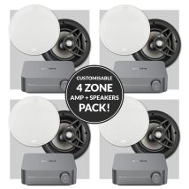 WiiM Amp & Polk Speakers 4 Zone Silver Pack