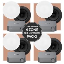 WiiM Amp & Speakers 4 Zone Bronze Pack